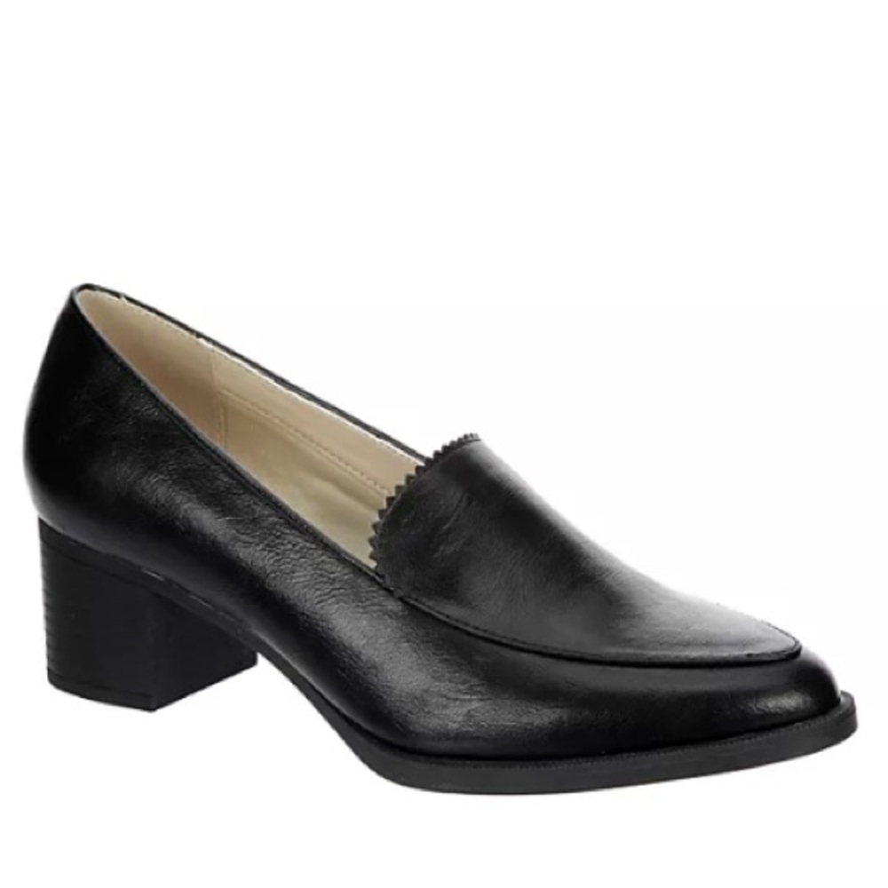 Lauren Blakwell Gwen Pump Black Chunky Heel, 8.5, NWOT, Dress Shoe